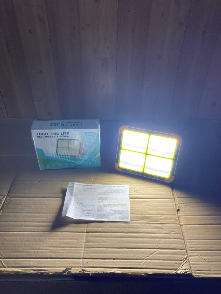 100W Solar Rechargeable LED Light with Power Bank