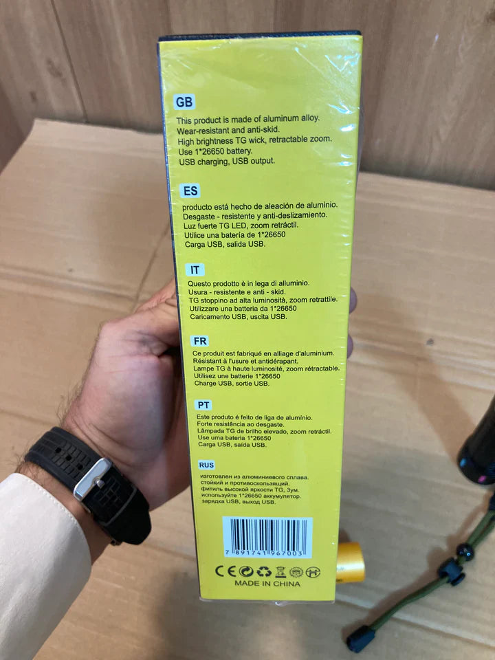 COBA Aluminium Alloy Digital Flashlight-Torch CB-G672