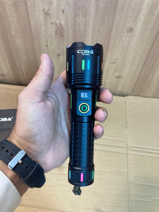COBA Aluminium Alloy Digital Flashlight-Torch CB-G672