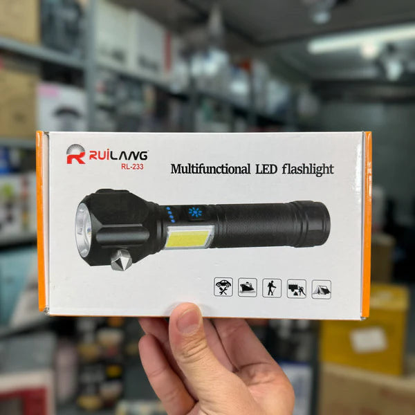 Multi-functional LED USA Flashlight with Glass Breaker