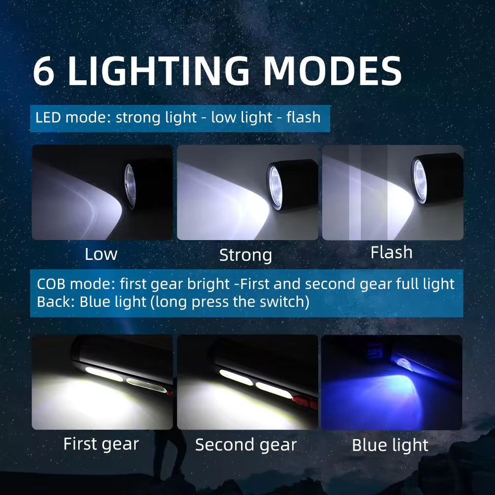 Lot Imported Coba USB LED Flashlight C191U