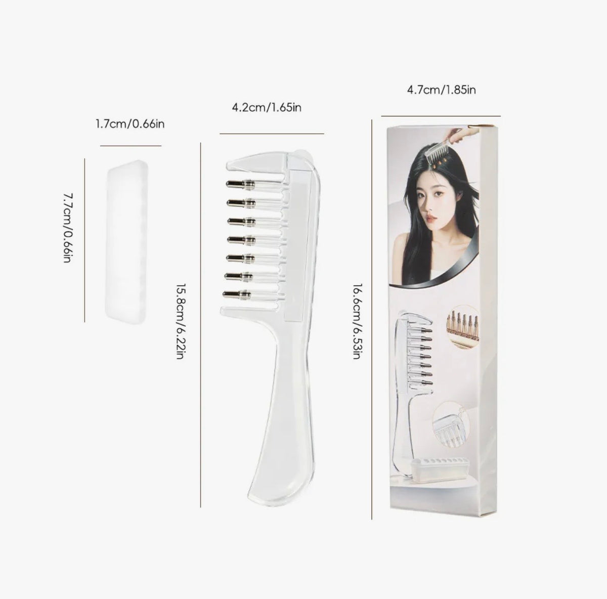 2-in-1 Scalp Applicator Comb & Hair Oil Dispenser for Deep Root Nourishment Best for Rapid Hair Growth