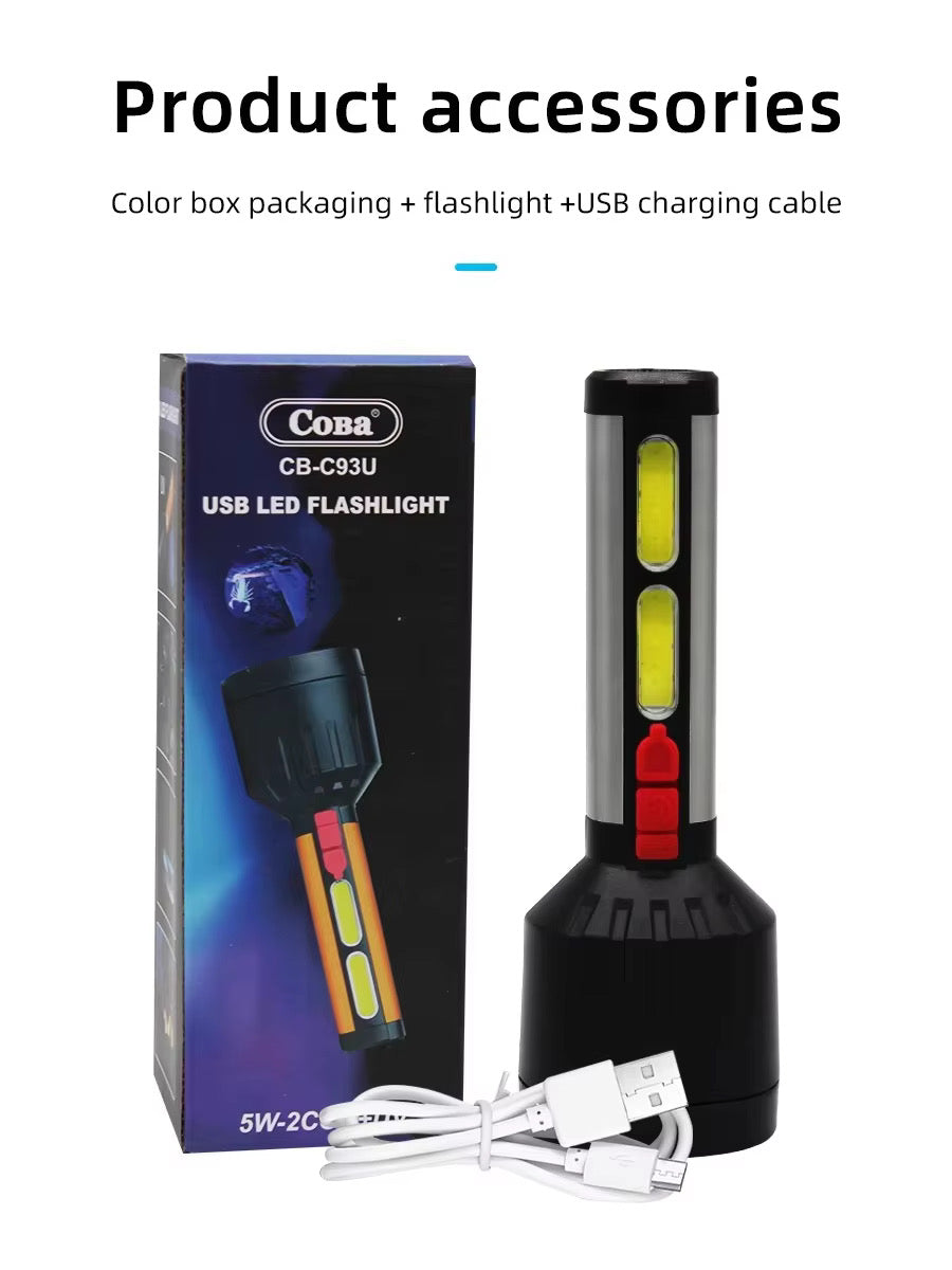 Lot Imported Coba USB LED Flashlight C191U