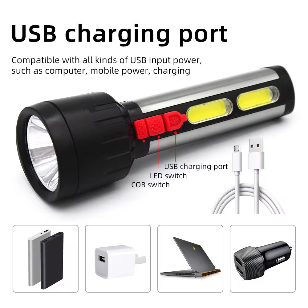 Lot Imported Coba USB LED Flashlight C191U