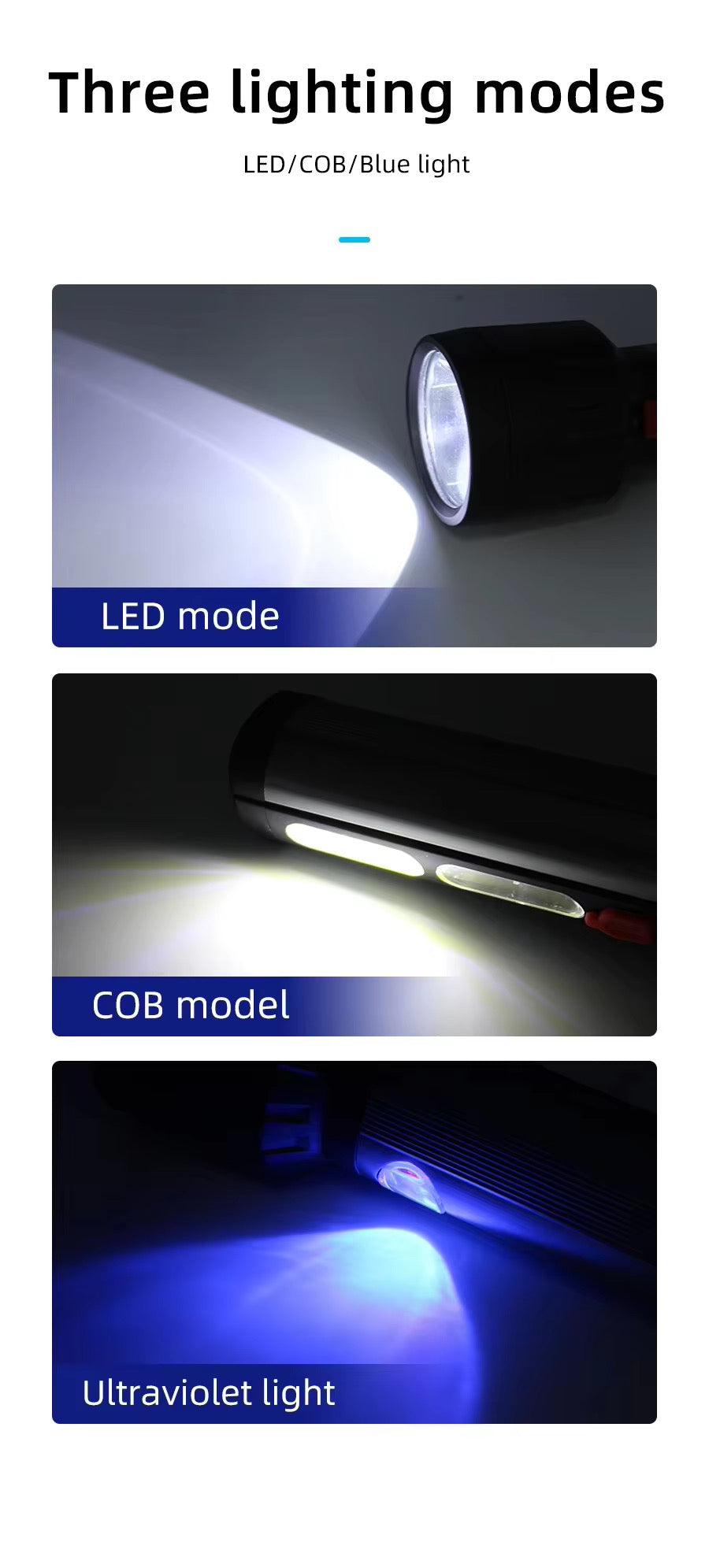 Lot Imported Coba USB LED Flashlight C191U