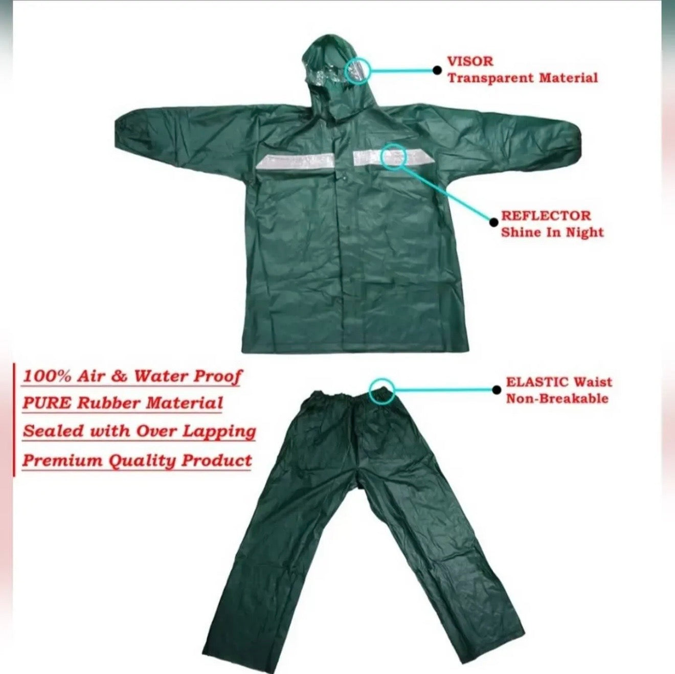 Waterproof Conjoined Raincoat Suit Rubber Stuff
