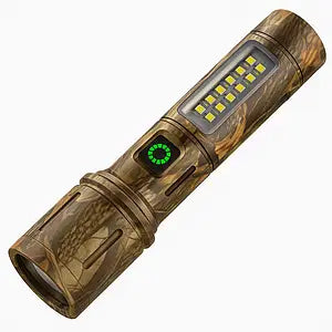 RUILANG RL-603 Mini Rechargeable Flashlight with COB Side Light & Carry Case