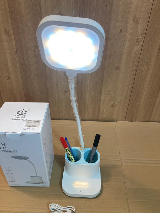 Rechargeable Flexible Desk Lamp With Phone and Pen Holder - Study Lamp