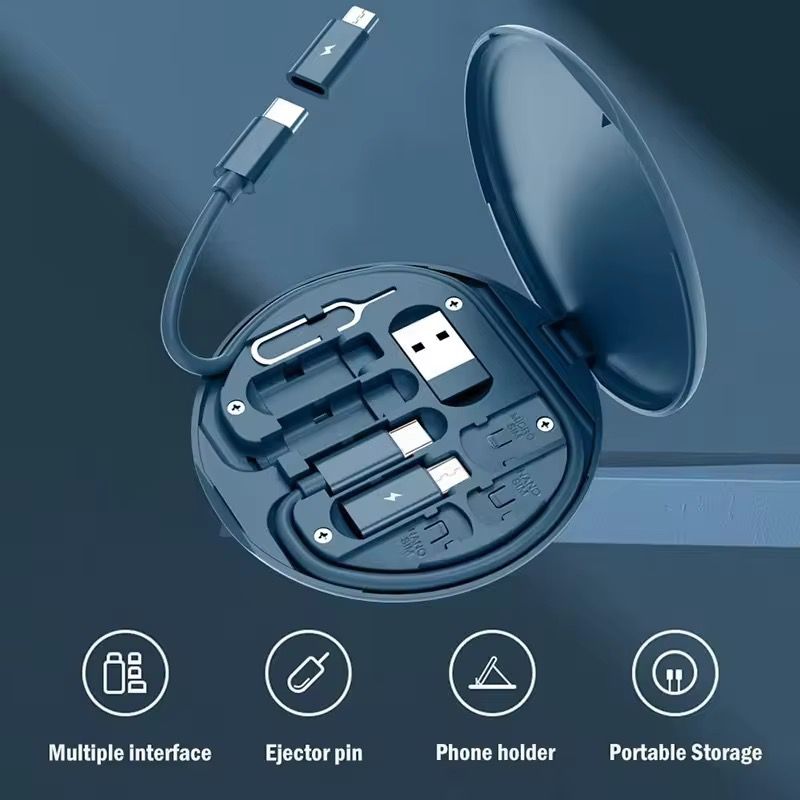 Multifunctional Data Cable Set 60w Fast Charging Cable For Android & IPhone